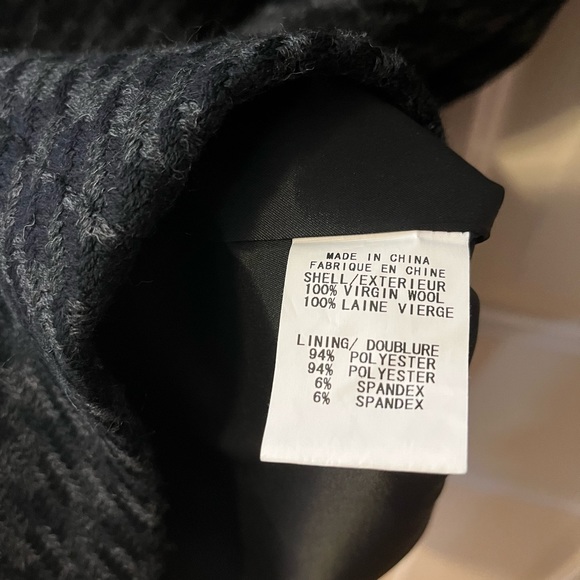 Theory Black Grey Houndstooth Wool Mini Dress Size 0 - Picture 3 of 4